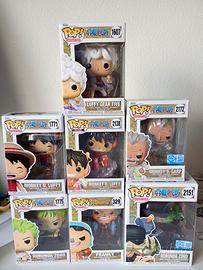 Lotto 7 Funko Pop One Piece Luffy Gear 5 Zoro Garp