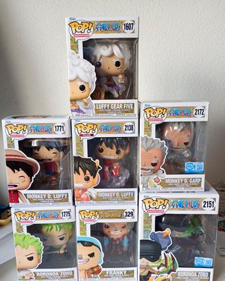 Lotto 7 Funko Pop One Piece Luffy Gear 5 Zoro Garp