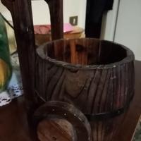 Porta vaso in legno "botticella"
