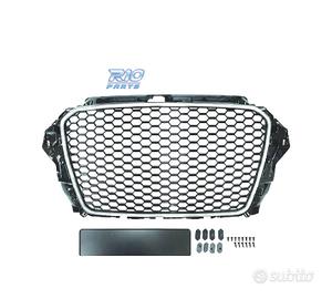 GRIGLIA AUDI A3 8V 12-16 LOOK RS3 NERO CROMATO ABS