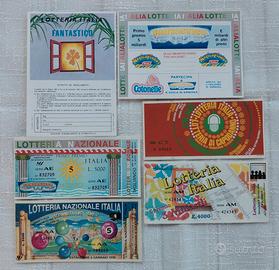 Biglietti Lotteria Italia + Cartoline Anni 70/90