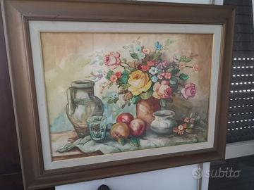 Quadro Vaso di Fiori con Natura Morta Franco Bini