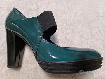 scarpa donna stile mary jane originali hogan verde