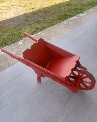 CARRIOLA VINTAGE IN LEGNO COLOR  BORDEAUX 