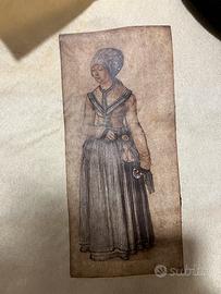 Donna in Pergamena con stampa ambrosiana