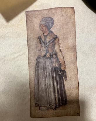 Donna in Pergamena con stampa ambrosiana