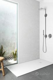 Piatto doccia 80x120 in marmoresina bianco h2,5