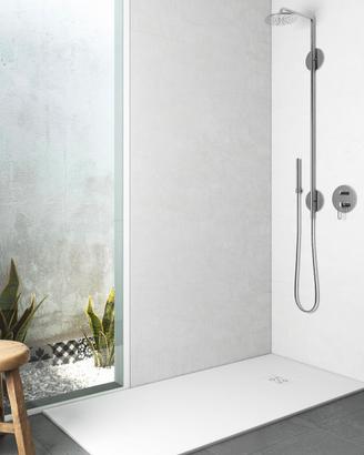 Piatto doccia 80x120 in marmoresina bianco h2,5
