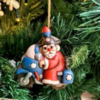 Statuina Thun Babbo Natale Carabiniere in moto