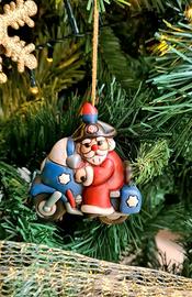 Statuina Thun Babbo Natale Carabiniere in moto