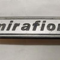 Scritta targhetta vintage Mirafiori