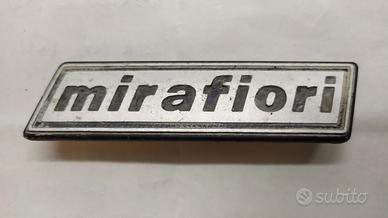Scritta targhetta vintage Mirafiori
