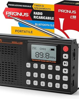 Mini Radio Portatile FM/AM/SW, Radiolina Portatile