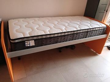 Letto singolo con materasso nuovo 80x190