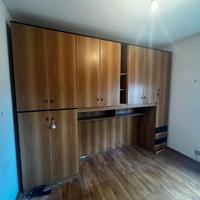 Libreria e scrittorio integrato e armadio a ponte