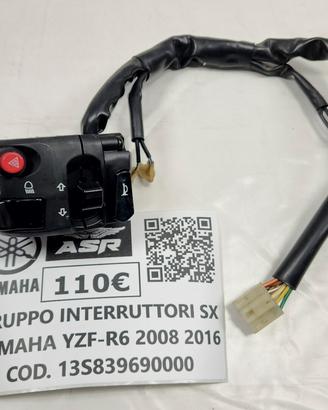 GRUPPO INTERRUTTORI SINISTRO DEVIO LUCI PER YAMAHA
