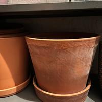 Vasi terracotta grandi con sottovaso