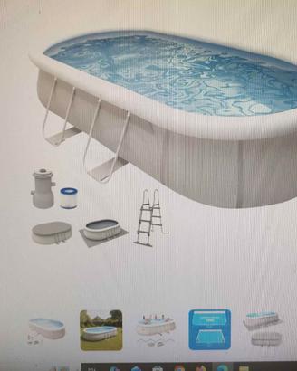 Piscina autoportante ovale 540x304x106cm con pompa