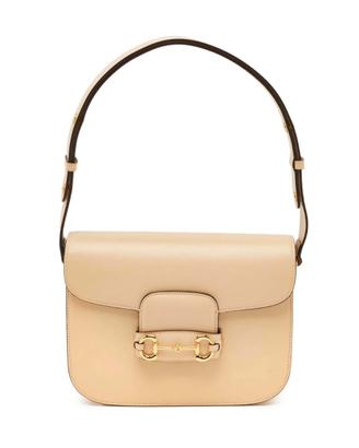Borsa Gucci, Horsebit 1955  in pelle beige