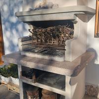 Piano in granito rosso (Barbecue Palazzetti Andros