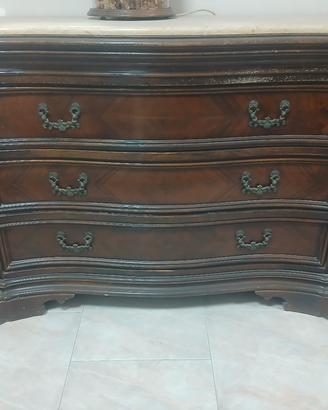 trittico camera da letto in legno con marmo