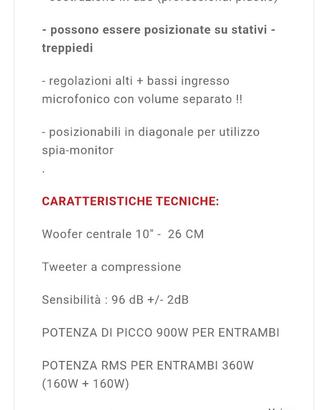Casse acustiche Amplificate