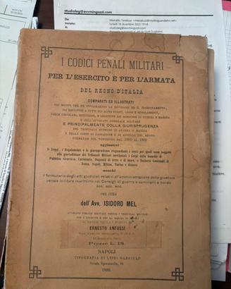 Codici penali Militari Regno d Italia 1880 - isido
