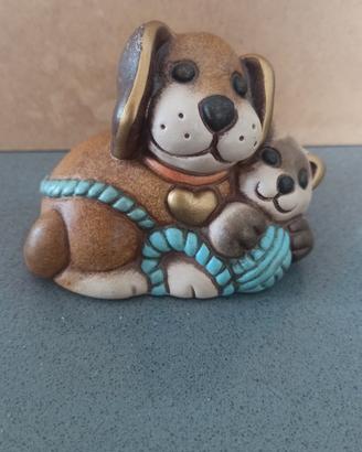 Cane & gatto con gomitolo lana Thun