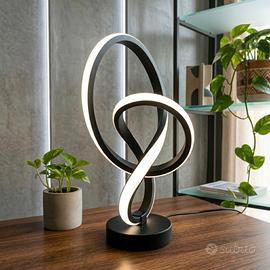Lampada LED Tavolo Doppia Elica Moderna Regolabile