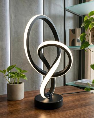 Lampada LED Tavolo Doppia Elica Moderna Regolabile