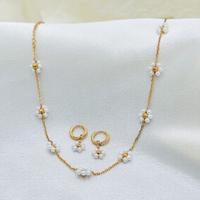 Set Collana e Orecchini in Acciaio Inox color oro 
