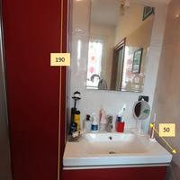 Arredo bagno rosso laccato completo