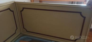Letto singolo in legno fatto a mano + doga