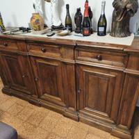 credenza noce massello