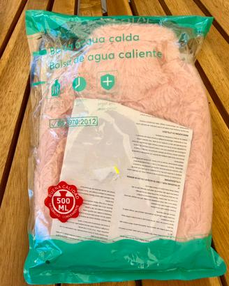 Borsa acqua calda 500ml rosa peluque - mai usata
