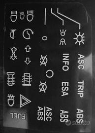 adesivi dtf uv comandi manubrio moto bmw 