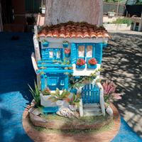 tegola antica decorata a mano 