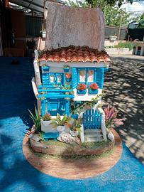 tegola antica decorata a mano 