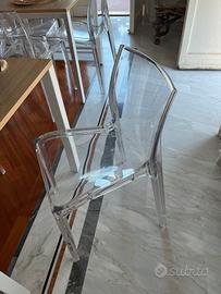 Sedie policarbonato trasparente 10 pz impilabili