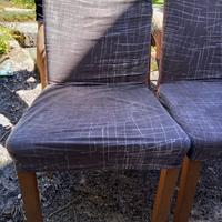 Sedie in legno rivestite