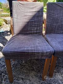 Sedie in legno rivestite