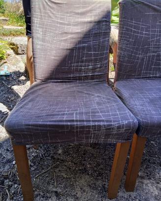 Sedie in legno rivestite