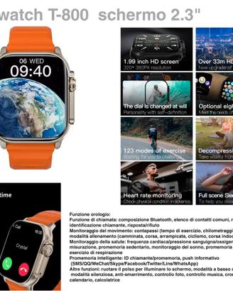 Smartwatch T-800  schermo 2.3"