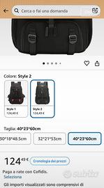 Zaino XL hs viaggio pc mai usato