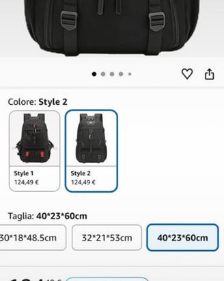 Zaino XL hs viaggio pc mai usato