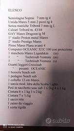 attrezzatura sub completa 