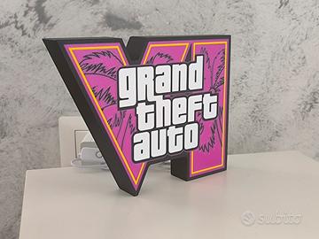 Lampada Led Gran Theft Auto VI  Insegna Lightbox