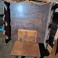 Porta fucili cornice a muro tema caccia vintage 