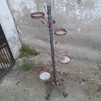 antico porta fiori in ferro battuto hand made