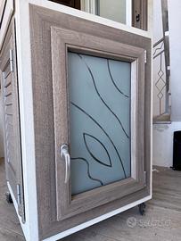 4 finestre in pvc effetto legno 60 x 86